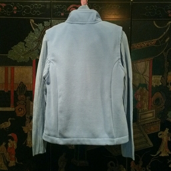Fleece Vest/Turtleneck Set, Lt. Blue, Sz M - Picture 3 of 7